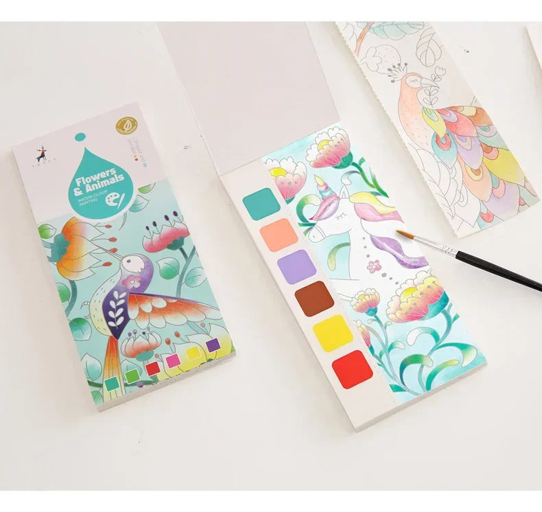 Portable Children Watercolor Painting Book - PAMU8
