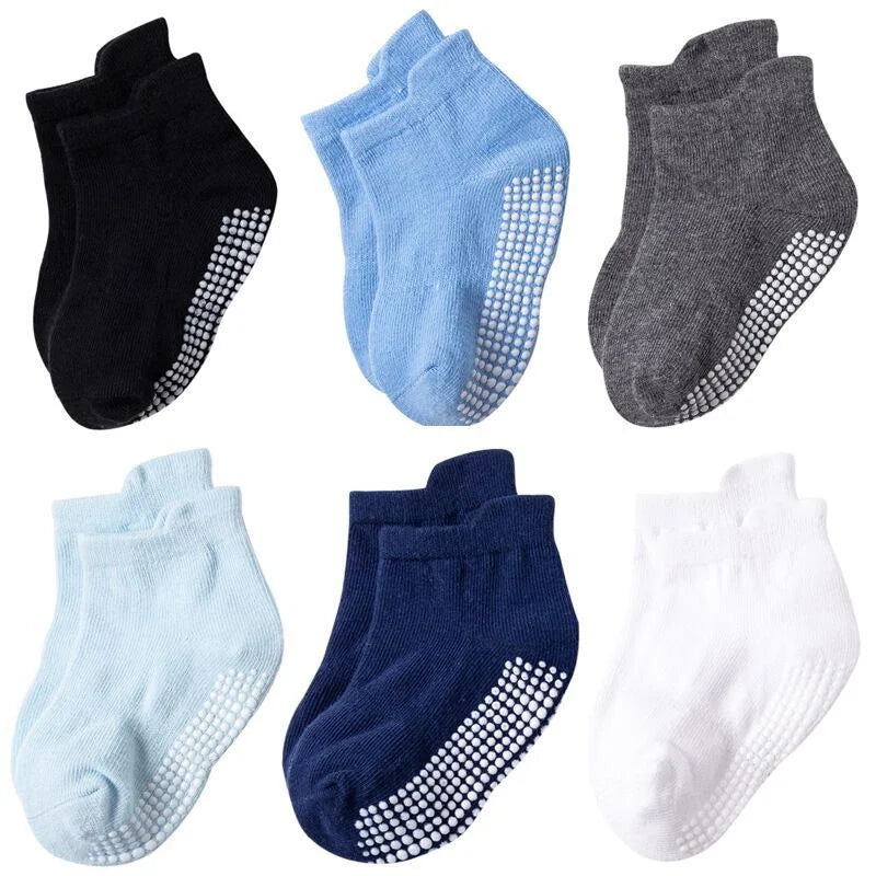 6Pairs/set Baby Socks Floor Boat