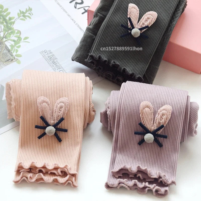 Girls Leggings Cotton Elastic Waist