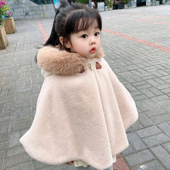 Princess Hooded Faux Fur Winter Cape