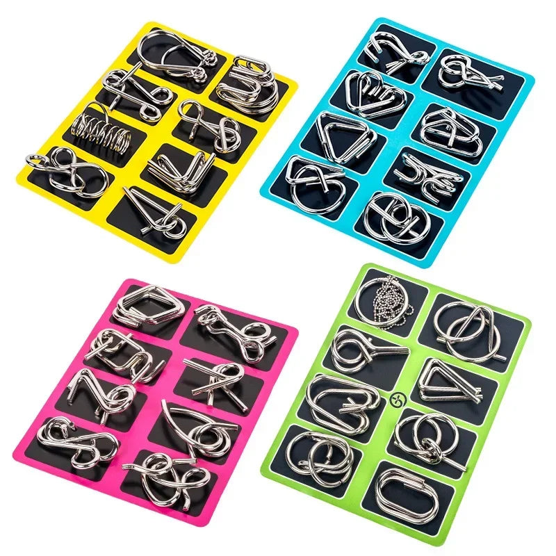 8Pcs Metal Montessori Puzzle