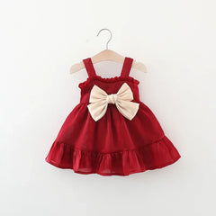 Sweet Bow Silk Princess Dress