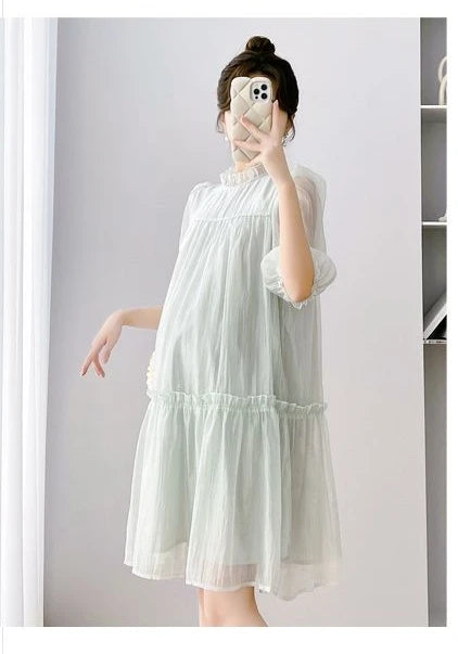 Doll Collar Chiffon Maternity Dresses