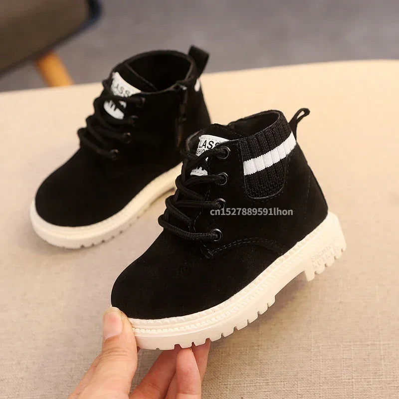 2 Style Plush Kids Winter Boots