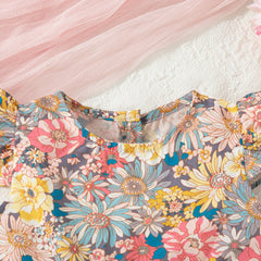 Flower Print Baby Girl Set