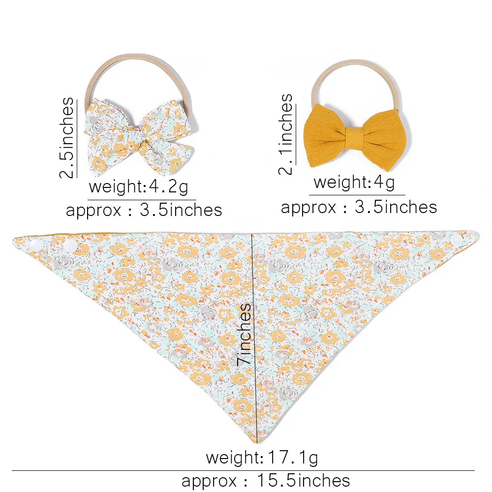 3Pcs BabyBibs with Bow
