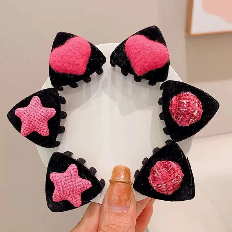 Heart-Shaped Star Hair Clips