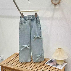 Bow Blocked Top Jeans