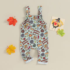 Cartoon Christmas Overall Romper