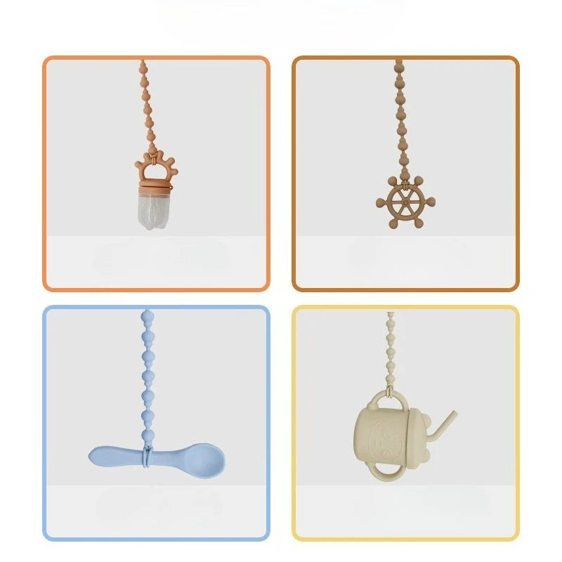 Soft Silicone Baby Pacifier Holder Clips - PAMU8