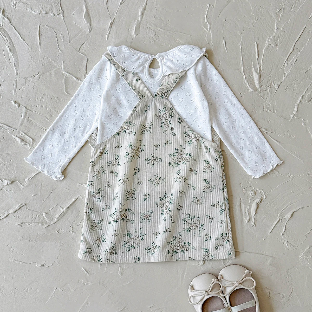 Ruffled Floral Print Dress