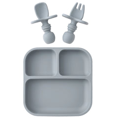 Colorful Silicone Baby Feeding Set, 2 Pieces
