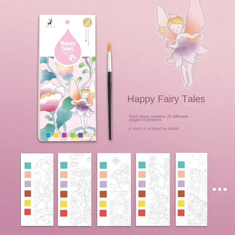 Portable Children Watercolor Painting Book - PAMU8