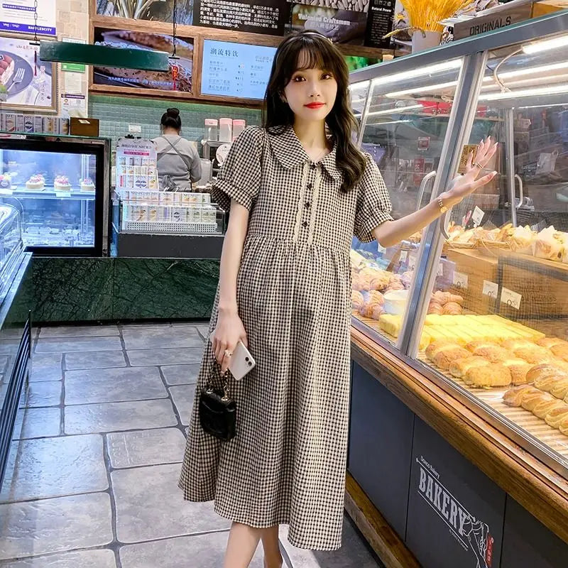 New Maternity Plaid Dresses