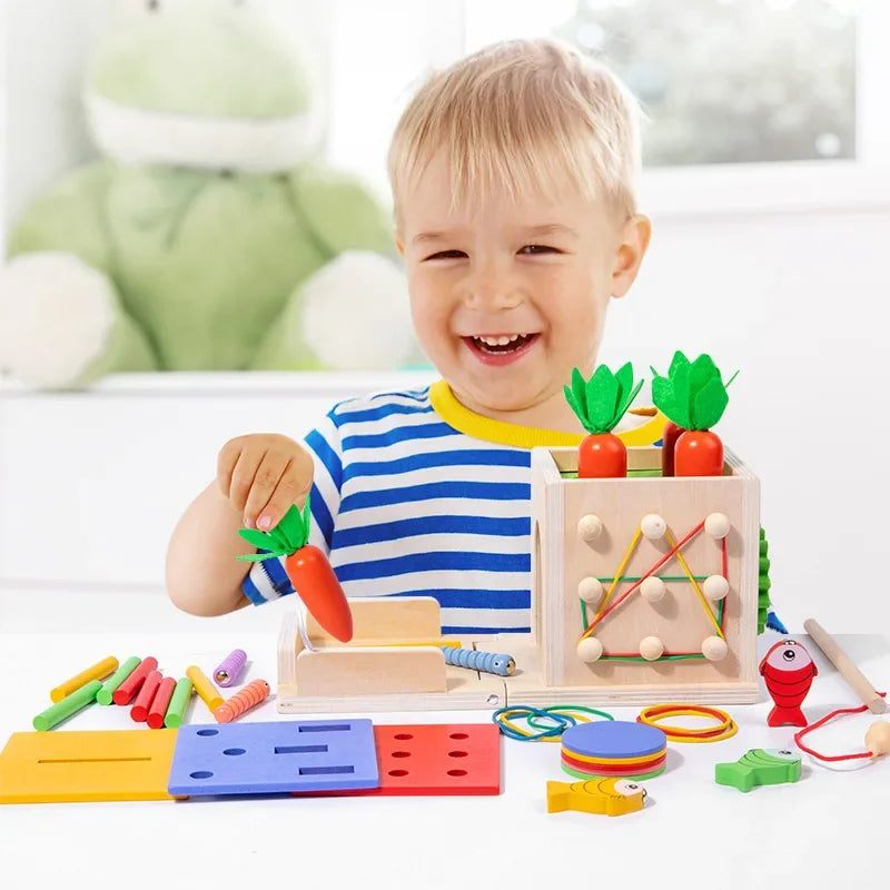 Permanence Box Carrots Child Wooden Toys - PAMU8
