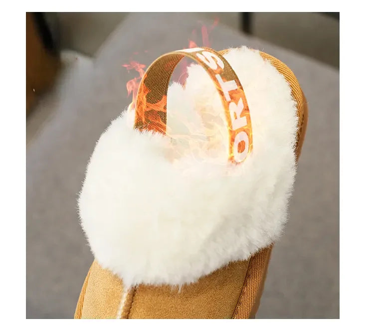 Kids Toes Wrapped Plush Slippers
