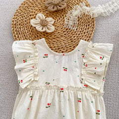 Cherry Girls Bow Jumpsuit