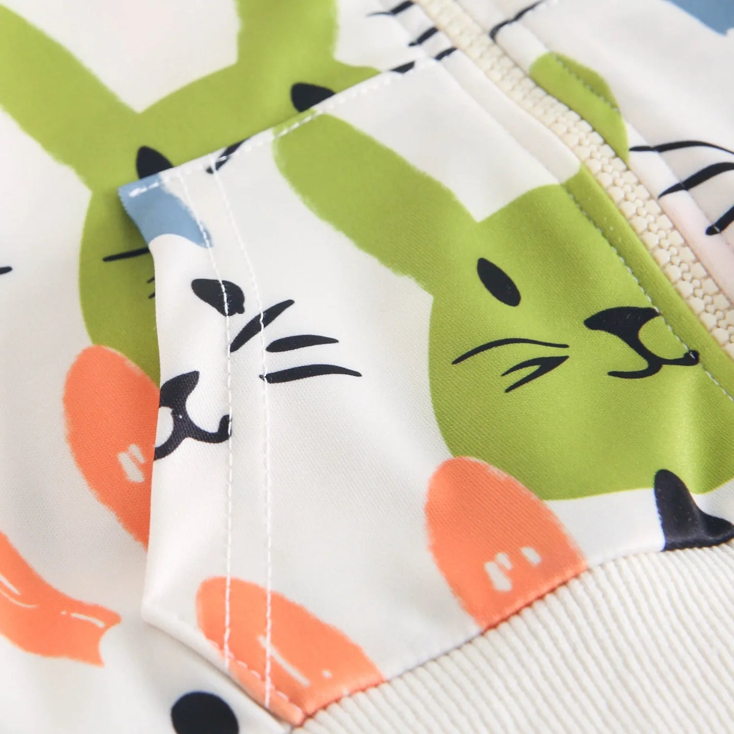 Bunny Hooded Long Sleeve Tops