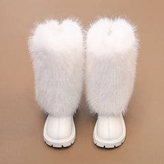 Girls High Warm Leather Boots