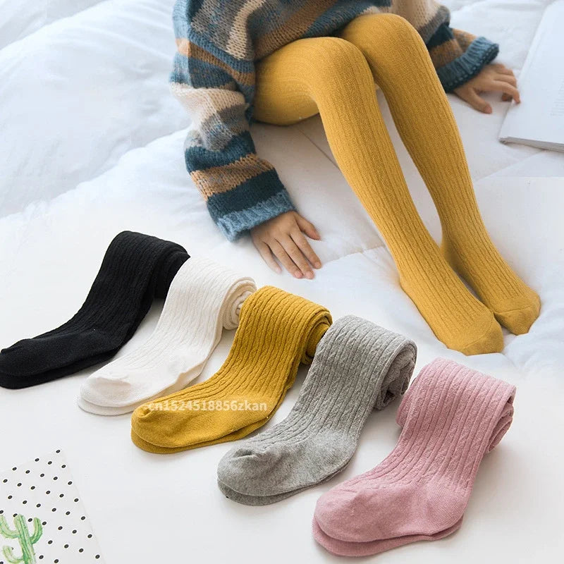 Baby Girl Tights Solid Cotton
