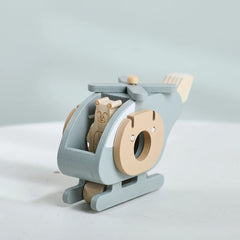 Wooden Plane and Helicopter Toy Set