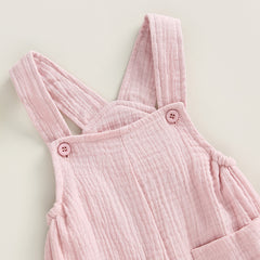 Solid Sleeveless Baby Romper