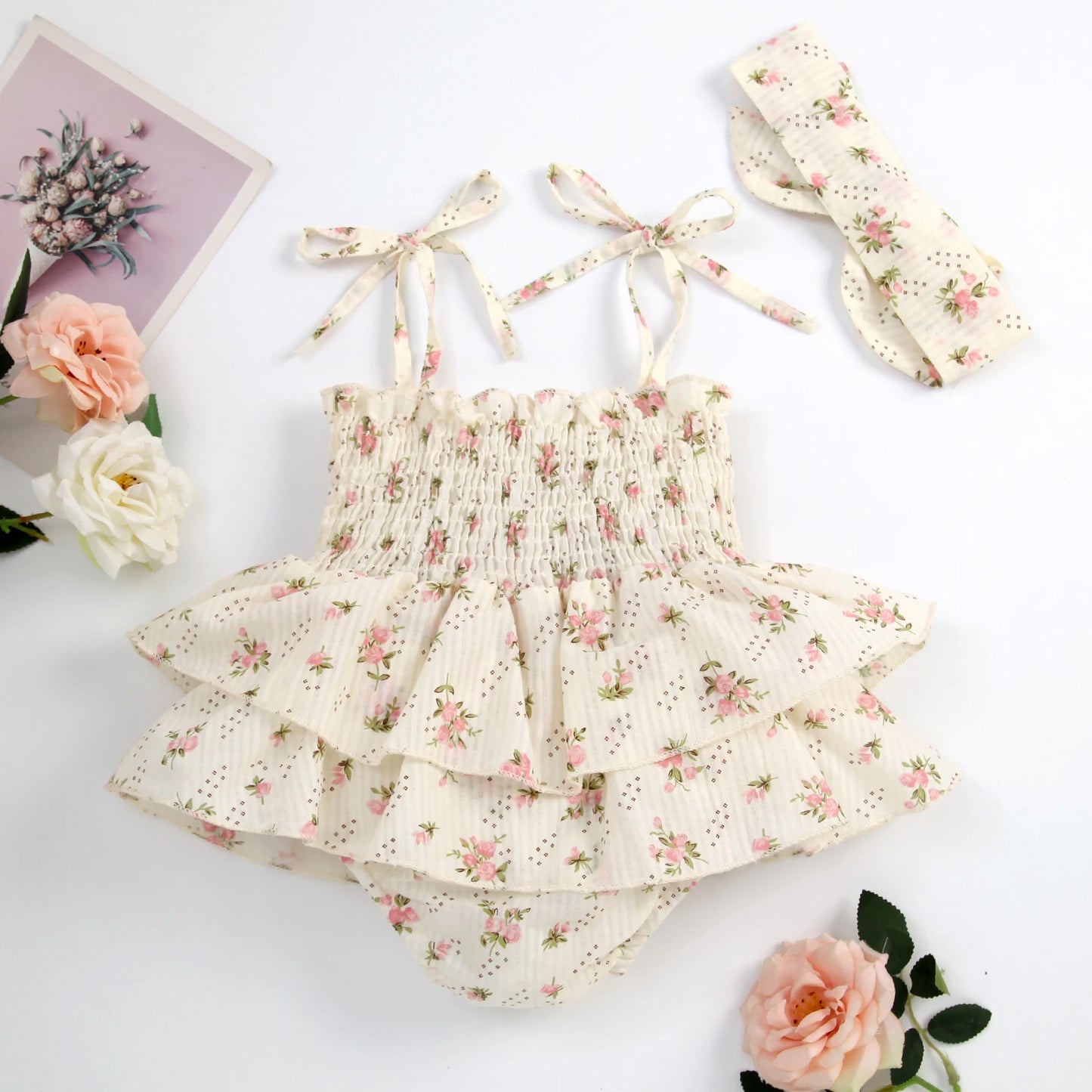Infant Baby Girl Summer Jumpsuit Set - PAMU8