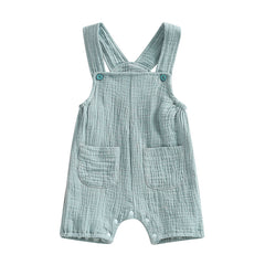 Solid Sleeveless Baby Romper