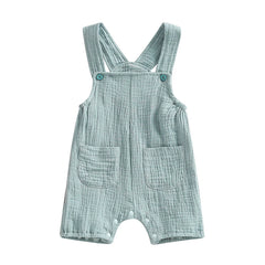 Solid Sleeveless Baby Romper