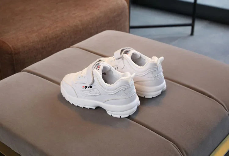 Kids Leather Trainers Sport Shoes