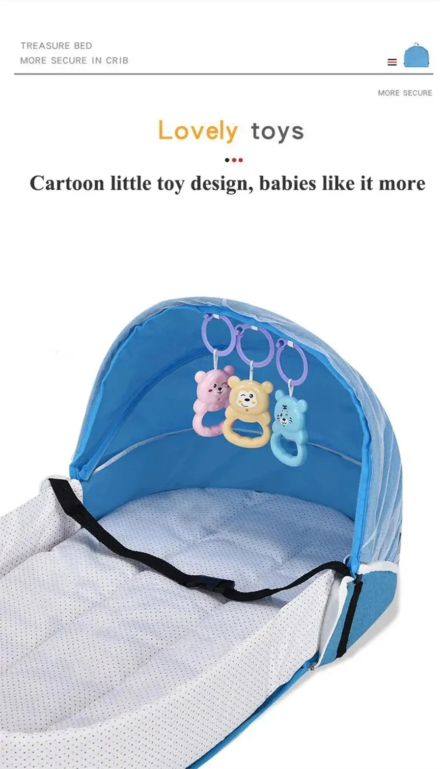 Folding Crib Travel for Newborn