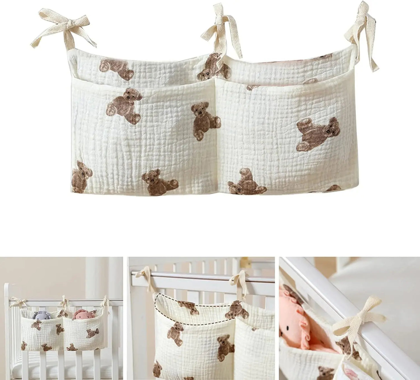 Baby Crib Organizer Cot Caddy Bed Storage Organize - PAMU8