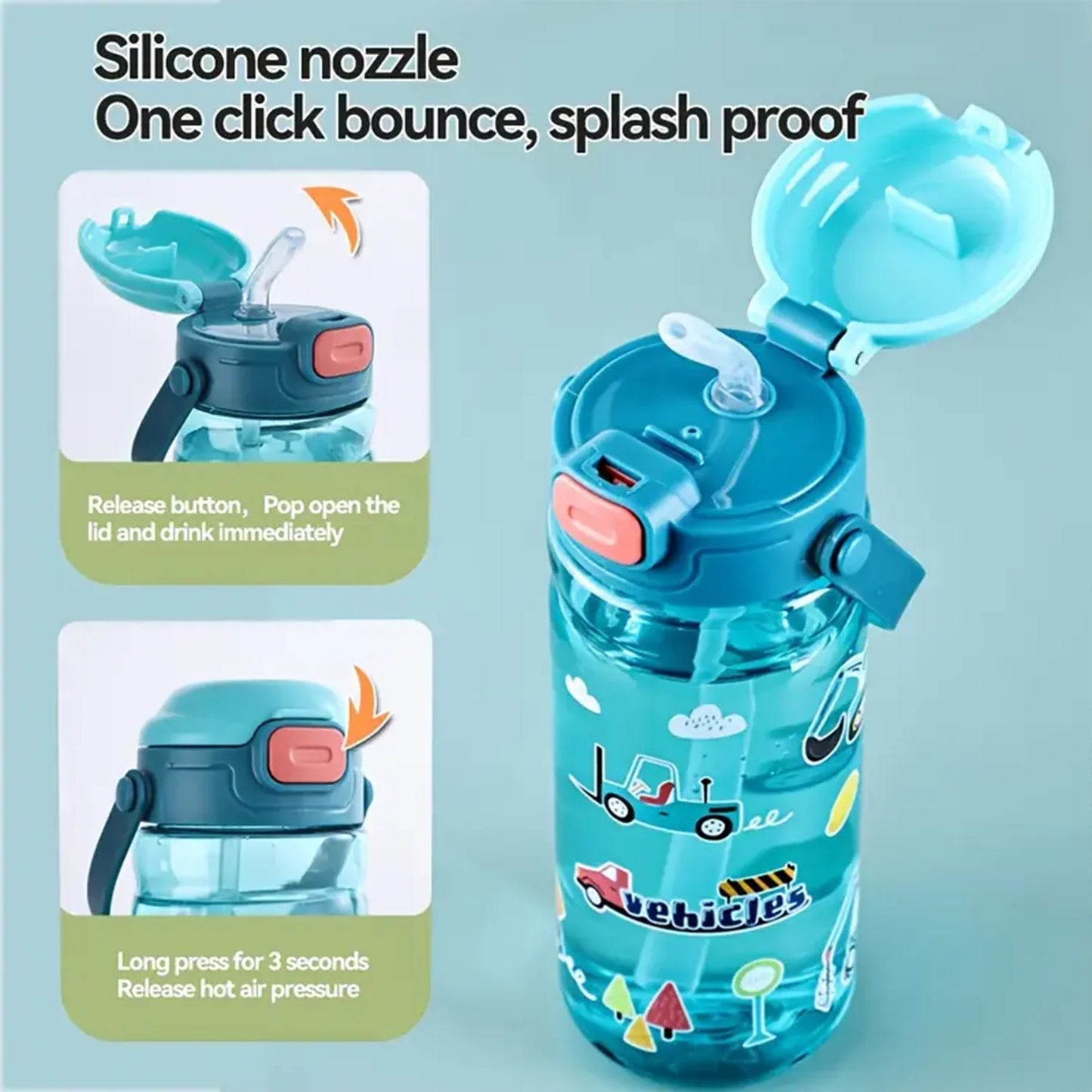 Children's Water bottle with straw