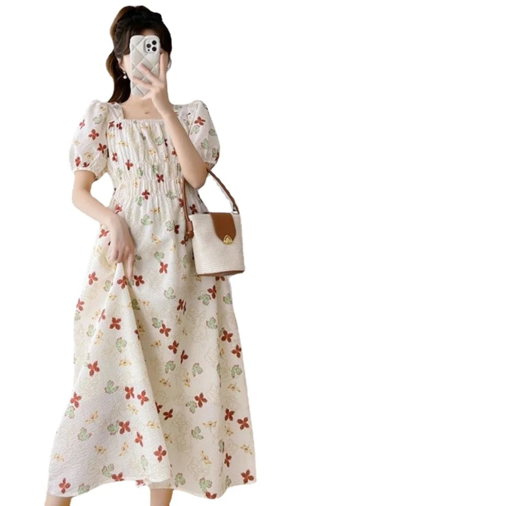 Vintage Patchwork Pregnancy Dress