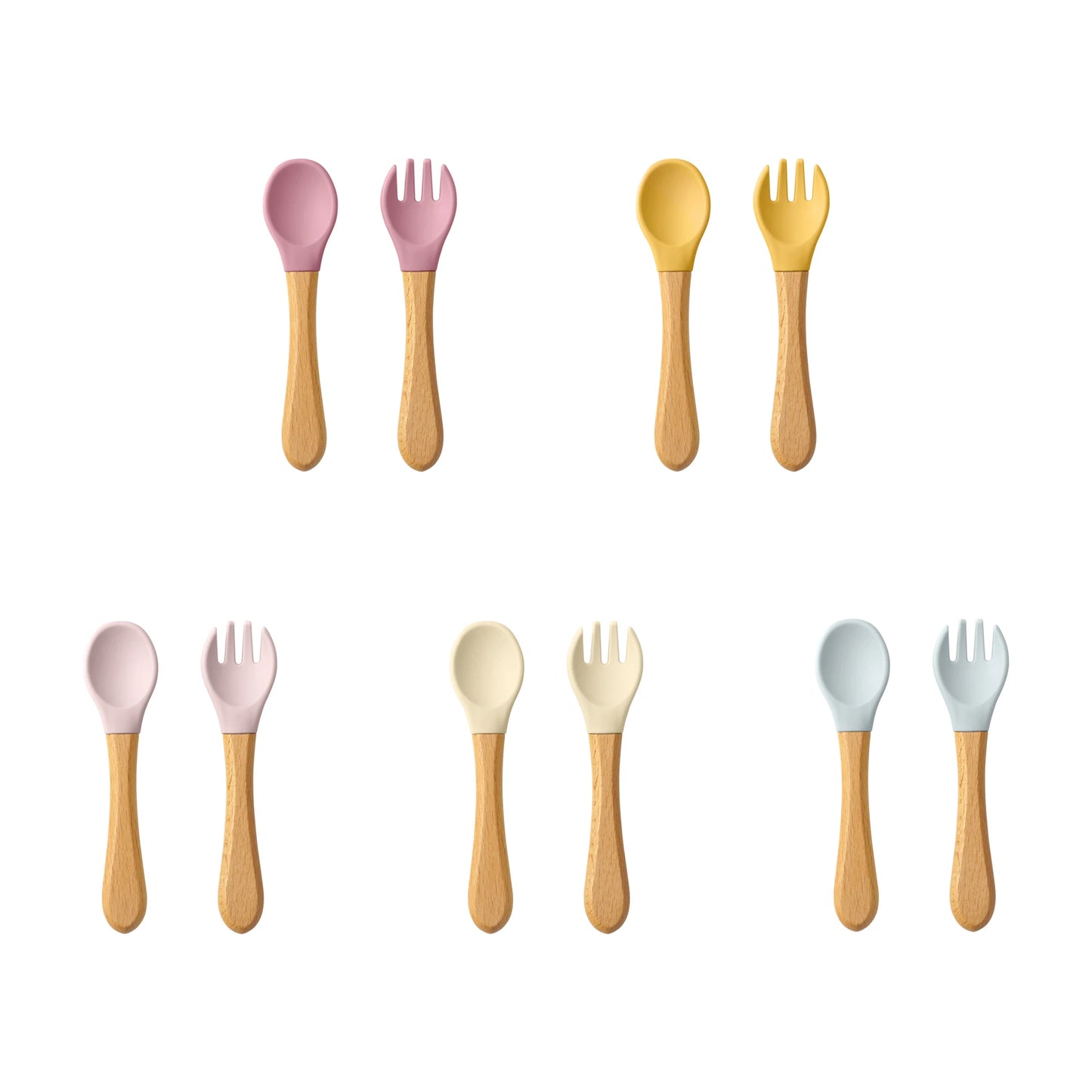 Wooden Handle Spoon Fork