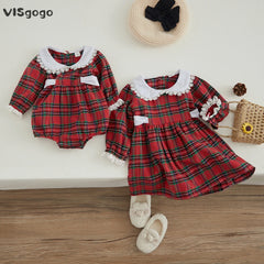 Toddler Baby Plaid Dress