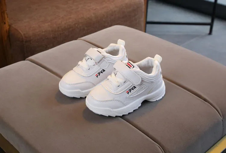Kids Leather Trainers Sport Shoes