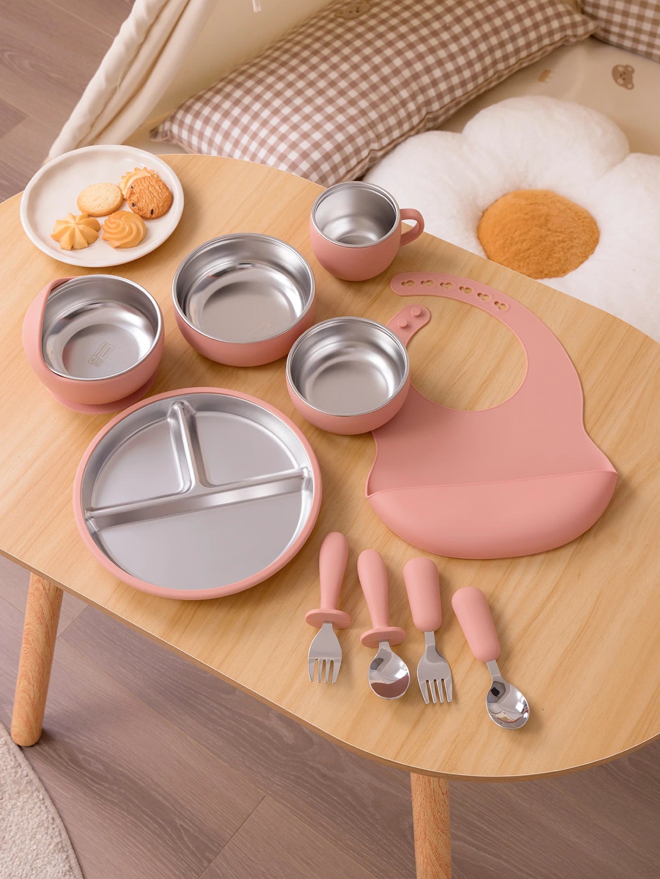 10PCS Stainless Feeding Set