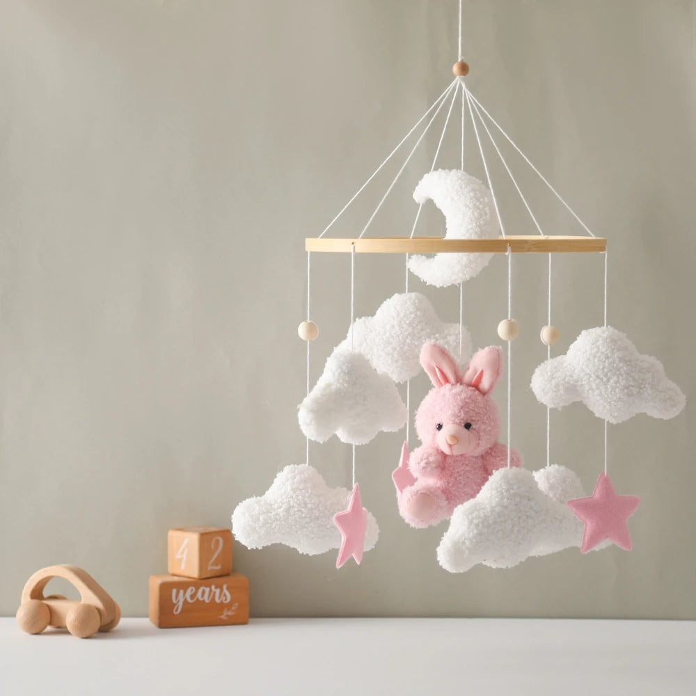 Baby Crib Mobile Wooden Rattle Toy
