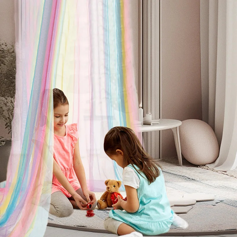 Baby Bedroom Rainbow Curtain