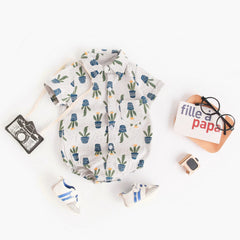 Baby Short-Sleeve Onesies, Cute Summer Bodysuits