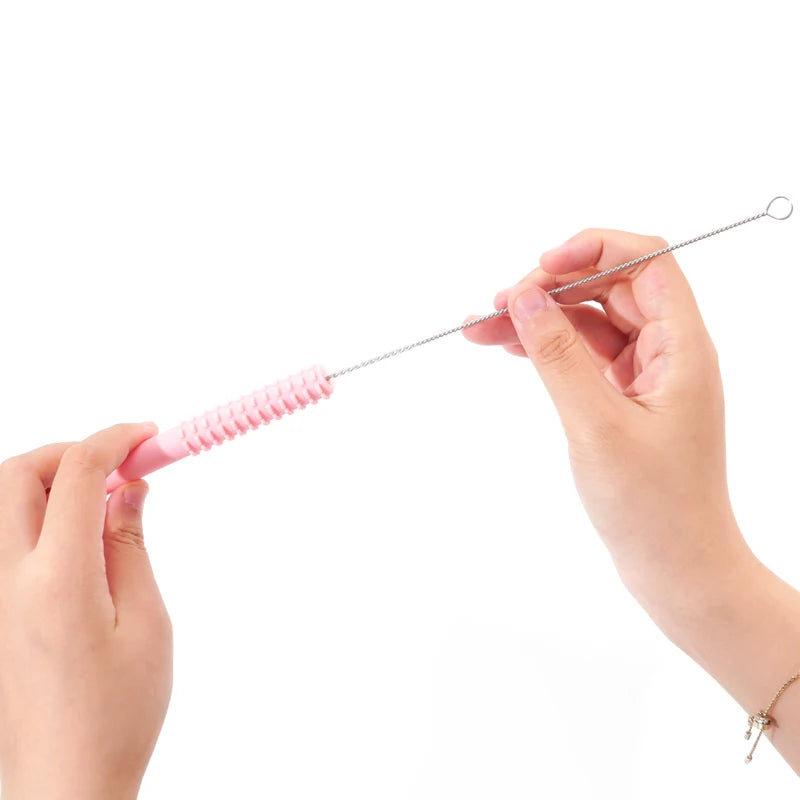 Molar Straw Baby Teether With Brush - PAMU8