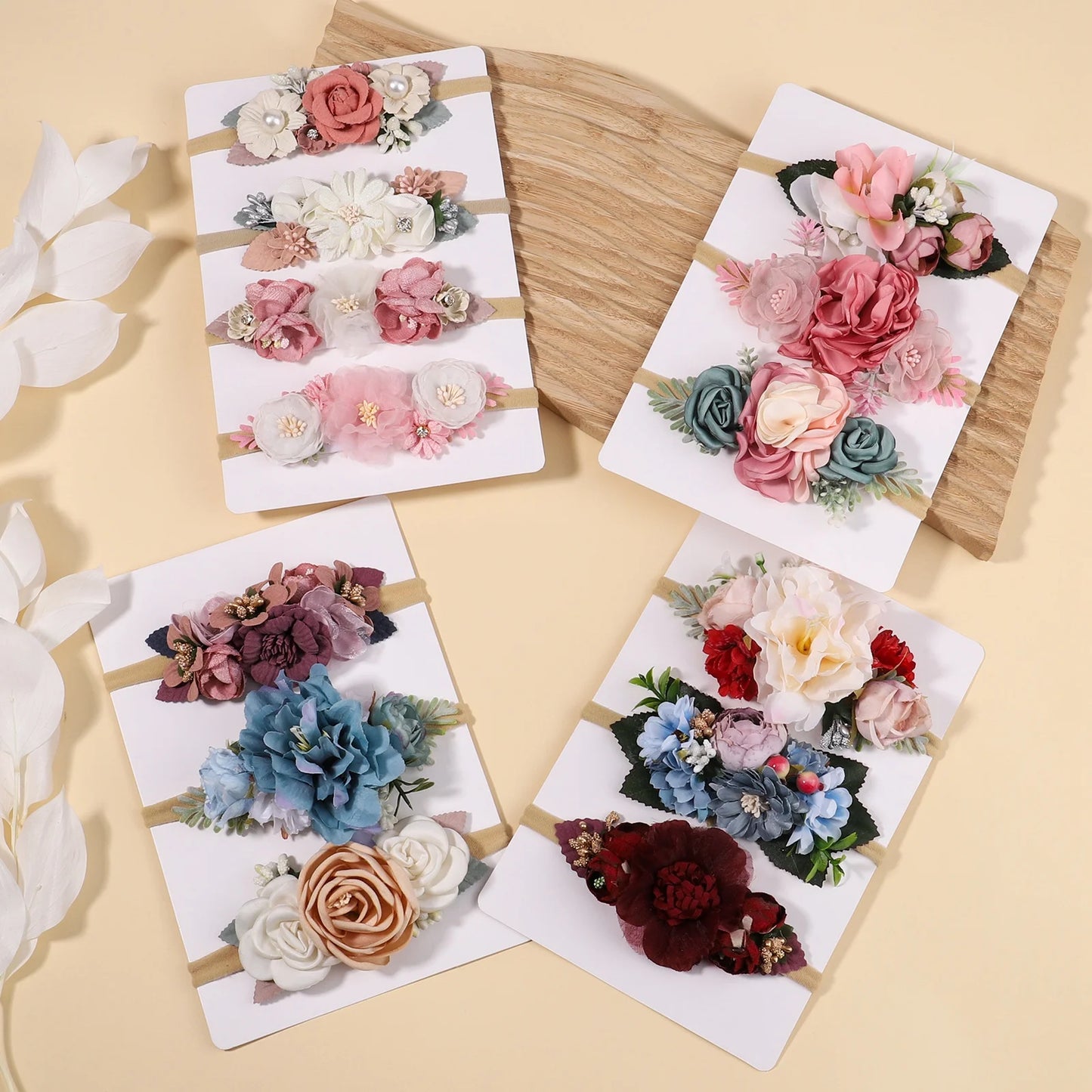 3Pcs Flower Headband