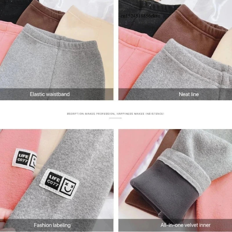 Girls Winter Fleece Warm Leggings