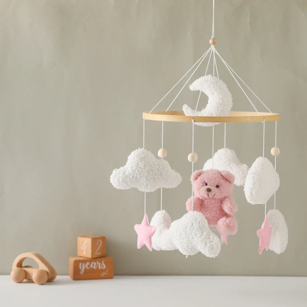 Baby Crib Mobile Wooden Rattle Toy