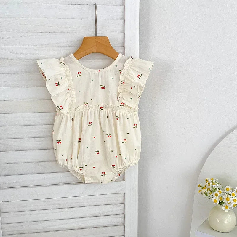 Cherry Girls Bow Jumpsuit