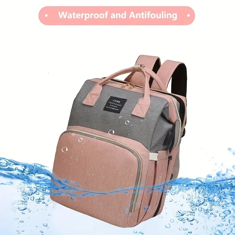 Backpack with Crib Bed & Diaper Bag