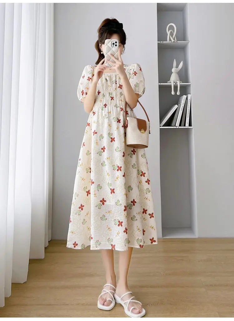 Vintage Patchwork Pregnancy Dress