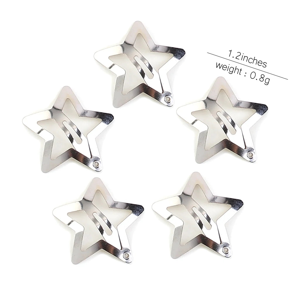 Silver Star BB Hair Clips