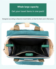 3-in-1 Foldable Diaper Bag Backpack with Changing Station